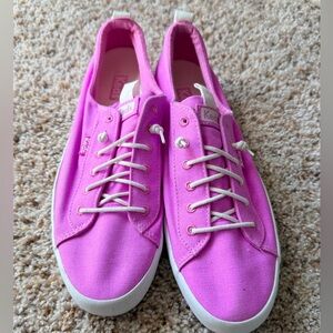 Keds Women's Bright Pink Canvas Low-Top Sneakers